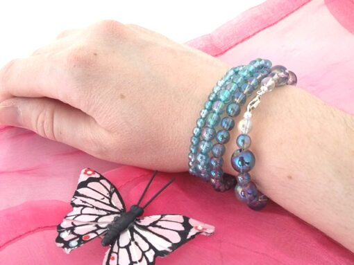 Armband/Armkette Aqua Aura, 8 mm, ca. 18-19 cm