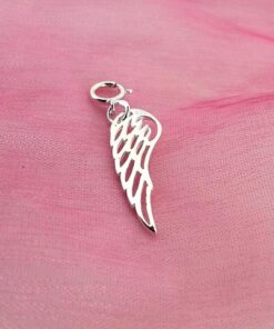 Anhänger Engelsflügel Charm mit Federring Silber 925, 2.5 cm