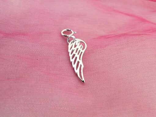 Anhänger Engelsflügel Charm mit Federring Silber 925, 2.5 cm