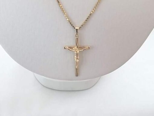 Anhänger Goldkreuz mit Jesus Christus, Gold 750 (18 Karat) - Image 3