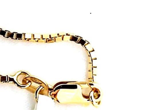 Goldkette, Gold 750 (18 Karat), Venezianer 4-kant, diamantiert, mit Karabinerverschluss, 40-60 cm - Image 4