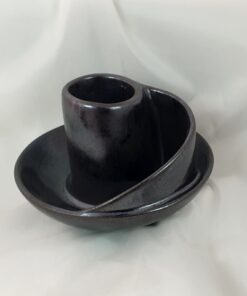 Räuchergefäss / Smudge Bowl schwarz, ca. 11 cm hoch, 15 cm (Durchmesser)
