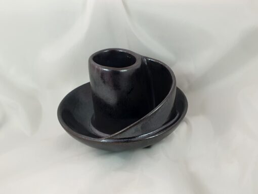 Räuchergefäss / Smudge Bowl schwarz, ca. 11 cm hoch, 15 cm (Durchmesser)