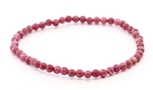 Armband/Armkette Turmalin rot (Liebe), Kugeln, 4 mm,  ca. 18-19 cm,