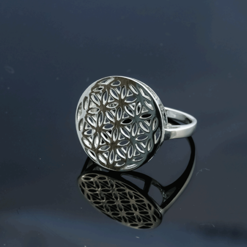 Ring Lebensblume/Blume des Lebens Silber 925, 53/54, Durchmesser: 17 mm
