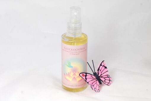 Geschenkset Bio Aromaspray (5 natürliche Sprays mit je einem Edelstein: GeborgenSein, GlücklichSein, LichtSein, KristallSein, BeflügeltSein) – Bild 4