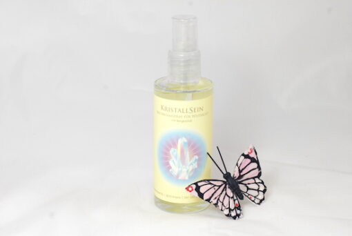 Geschenkset Bio Aromaspray (5 natürliche Sprays mit je einem Edelstein: GeborgenSein, GlücklichSein, LichtSein, KristallSein, BeflügeltSein) – Bild 2