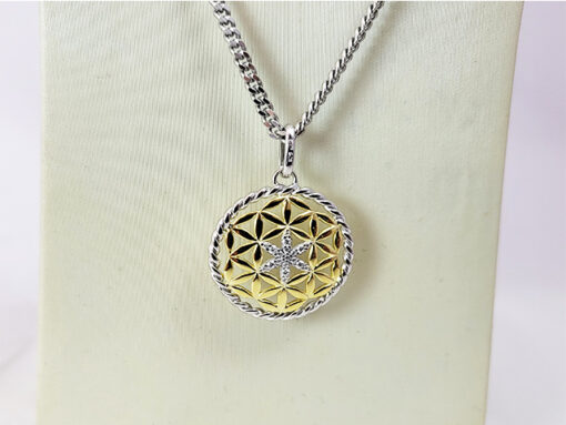 Anhänger Lebensblume/Blume des Lebens vergoldet, 4 cm - Image 3