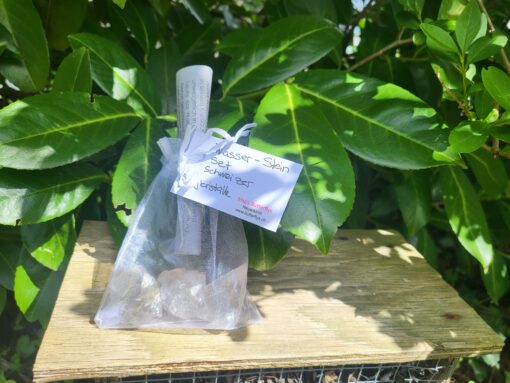 Edelstein Wassersteinset mit Anleitung (Schweizer Bergkristall) - Geschenkidee