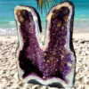 Amethyst Druse Top Stück in dunkelvioletter Farbe