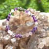 Engelskette® Armband Erwachsene mit Rosenquarz, Bergkristall, Amethyst, 20 cm, Handarbeit