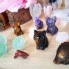 Edelsteintiere - süsse kleine Tierfiguren aus verschiedenen Edelsteinen (als kleiner Glücksbringer)