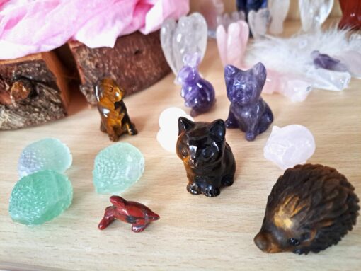 Edelsteintiere - süsse kleine Tierfiguren aus verschiedenen Edelsteinen (als kleiner Glücksbringer)