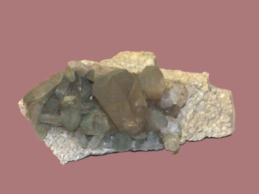Schweizer Bergkristallstufe leicht chloritisiert ca. 15 cm x 12 cm x 6.5 cm