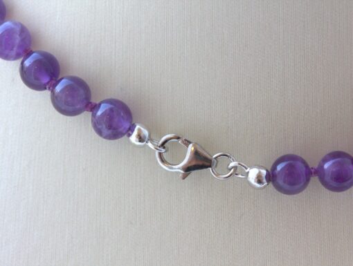 Engelskette® (Kind) Amethyst 34,5 cm, Handarbeit, geknüpft, (Unikat) - Image 2
