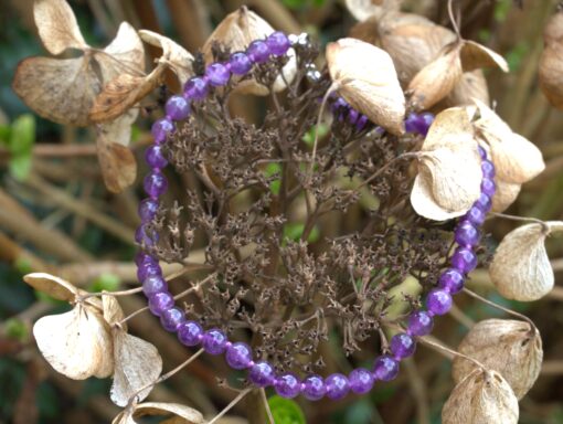 Engelskette® (Kind) Amethyst 34,5 cm, Handarbeit, geknüpft, (Unikat)