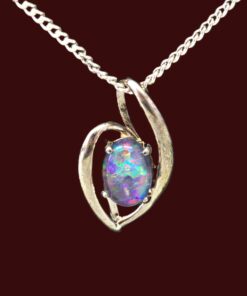 Opal Anhänger, australischer Opal, Herzform